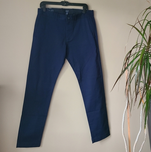 NWT J.Crew Flex Men's navy blue slim pants sz.31×32 - Picture 1 of 10